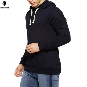 เสื้อฮู้ดสวมหัวของผู้ชายผ้าโพลีเอสเตอร์ผ้าฝ้าย100% น้ำหนักเบาย้อมสีล้วนดีไซน์ตามสั่ง - Product Image 2