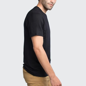 เสื้อยืดคอกลมผู้ชายผ้าฝ้าย 100% ผลิตตามสั่ง (OEM) เนื้อผ้านุ่ม ไม่หดตัว เหมาะสำหรับชุดออกกำลังกาย - Product Image 4