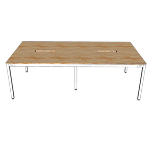 UConcept HBUC048 Modern Minimalist Assembly Conference <b>Table</b> 240x120 <b>Office</b> Furniture Made MDF for School Hotel Conference Room - Product Image 2