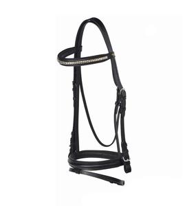 Bride de cheval en cuir noir de qualité supérieure, très vendue, avec bande de cristal, équitation, vente en gros, fabricant indien - Product Image 1