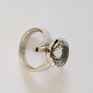 Shah Gems Women's Natural Green Amethyst <b>Ring</b> 925 Sterling <b>Silver</b> Fine Jewelry Gemstone <b>Ring</b> Everyday Wear <b>Set</b> - Product Image 2