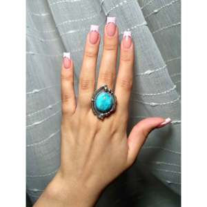 Daniel Benally Fine Jewelry Kingman Turquoise & Sterling <b>Silver</b> <b>Statement</b> <b>Ring</b> Bezel Setting Size 10 Everyday Wear - Product Image 5