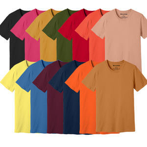 เสื้อยืดคอกลมผู้ชายผ้าคอตตอน100% 160-180gsm เปล่าสีปกติปรับแต่งโลโก้ผู้ผลิตอินเดีย - Product Image 6