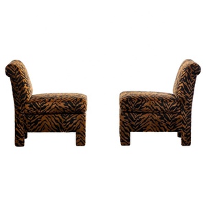 Sillones Estilo Billy Baldwin de Diseño Modular a Precio de Fábrica, Cómodos Sillones de Salón de Terciopelo Tipo Tigre - Product Image 5