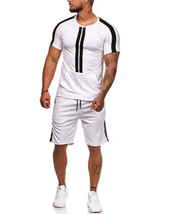 Conjunto de Camiseta corta a la moda, cintura elástica de verano, camiseta de secado rápido de talla grande y conjunto corto, camiseta de manga corta para hombre, ropa informal - Product Image 5