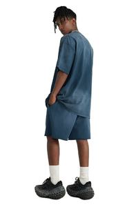 Conjunto de Camiseta y Pantalones Cortos Deportivos Holgados de Algodón Jersey Grueso, Estilo Desgastado por el Sol, Unisex, para Hombre y Mujer - Product Image 3