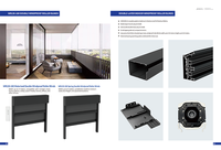 Stores à enroulement motorisés double couche pour extérieur, pare-soleil occultant coupe-vent avec télécommande pour patio et pergola