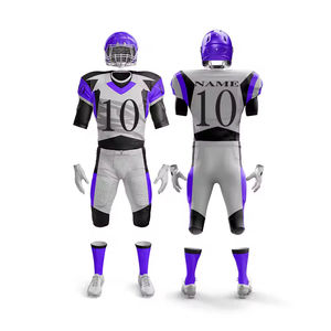2025 conjunto de uniforme de fútbol americano de calidad superior transpirable de secado rápido de manga corta 100% tela de poliéster conjunto de Jersey para adultos - Product Image 6