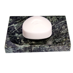 Jabonera de Mármol con Drenaje Automático, Diseño de Piedra Natural Negra, Jabonera de Mármol para Baño - Product Image 1