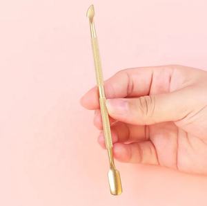 Empujador de Cutículas Profesional de Acero Inoxidable Color Dorado y Herramienta para Remover Esmalte de Uñas en Gel, Herramienta Profesional de Manicura - Product Image 6