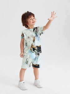 ชุดกางเกงขาสั้นผ้าฝ้ายสองชิ้นสำหรับเด็กอายุ9ปีชุดเสื้อผ้าลำลองสำหรับเด็กผู้ชายและเด็กผู้หญิง - Product Image 3