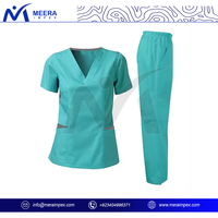 Ensemble de gommage médical antimicrobien pour femmes, résistant aux odeurs, séchage rapide et tissu doux, haut à col en V et pantalon de jogging