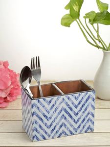 ที่ใส่ช้อนส้อมไม้พิมพ์ลายไม้ชั้นวางของในครัวกล่องมีดทำมือสำหรับโต๊ะอาหารในโรงแรมร้านอาหาร - Product Image 5