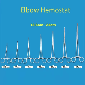 Fórceps hemostáticos, fórceps quirúrgicos, herramienta, abrazaderas de bloqueo hemostáticas, fórceps, alicates de pesca, Punta curva/recta - Product Image 3
