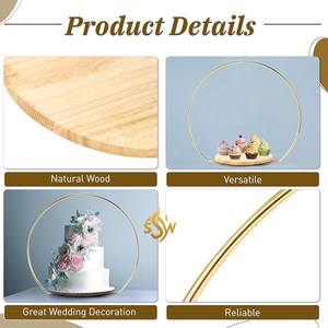 Arche décorative en métal faite à la main pour gâteau Designer Fancy Hot Selling Round Shape Romantic Dinner Flower Decorated Stand Supplies - Product Image 3