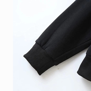 Sweat à capuche noir à fermeture éclair pour homme - Product Image 4