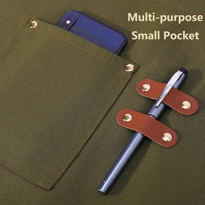 Delantal de Chef suave de algodón de lona impermeable delantal de trabajo ajustable delantal de mezclilla duradero para adultos - Product Image 3