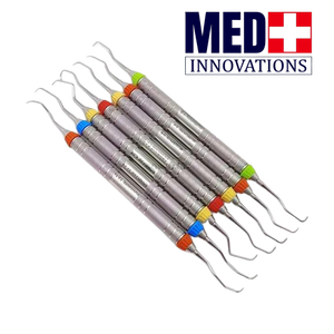 Venta al por mayor Gracey 7 piezas Curette Set Mejor calidad Reutilizable Limpieza Dental Herramientas de llenado Manual de potencia Instrumentos quirúrgicos Base - Product Image 3