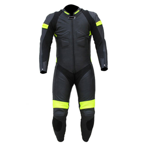 Combinaison de moto en cuir imperméable unisexe pour adultes, veste et pantalon avec protections pour toutes les saisons - Product Image 1