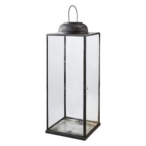 Antique Black Silver <b>Square</b> Metal Glass Handmade Classical Pillar <b>Candle</b> Holders Indoor Outdoor Christmas Decor Elegant Home - Product Image 6