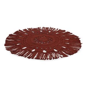 Tapis rond en macramé fait main tapis en macramé en coton naturel décor de tapis et ensembles de maison moderne - Product Image 4