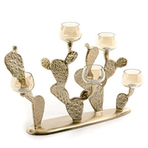 Porte-bougie personnalisé en métal pour décorer la maison, les hôtels, les restaurants, les tables de mariage, fabriqué en Inde, vente en gros - Product Image 2