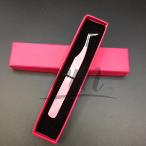 Pince à épiler de précision en acier inoxydable pour extensions de cils, avec poignée antistatique durable, pointe personnalisable, longueur 12 cm, fabriquée par RMI - Product Image 4