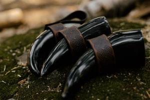 แตรสำหรับดื่มไวกิ้งทำจากธรรมชาติเป็นมิตรต่อสิ่งแวดล้อมดีไซน์รูปสัตว์รูปควาย - Product Image 2