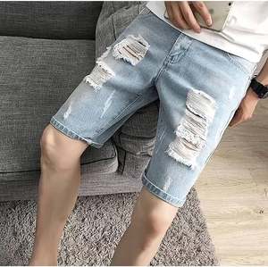 Shorts Vaqueros de Mezclilla para Hombre, Estilo Casual, Rectos, Lavado Vintage, Verano, Alta Calidad, Venta al Por Mayor - Product Image 2