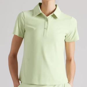 Top Mejor estilo único Tallas grandes Mujeres Polos Camiseta Alta calidad Transpirable Jogger Turn Down Button Collar Camiseta - Product Image 1