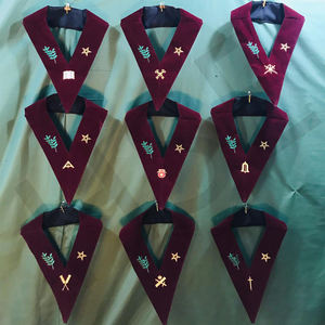 Conjunto de 9 Collares de Oficial de la Lója de Perfección de 14.º Grado, Regalia Masónica - HSE - Product Image 1