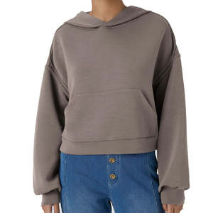 Novedad, Sudaderas Extra Grandes para Mujer, Hombros Caídos, Peso Pesado, 100% Algodón, Manga Larga, Estampado de Letras, Sudaderas para Mujer - Product Image 1