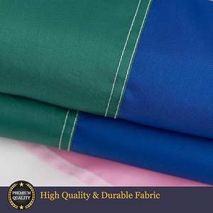 Bandera del Orgullo para Exteriores 3x5, Rayas Cosidas, Bandera del Progreso Gay LGBT Lésbica Transgénero Bisexual, Resistente a la Decoloración, con Asta de Aluminio para Interiores - Product Image 5