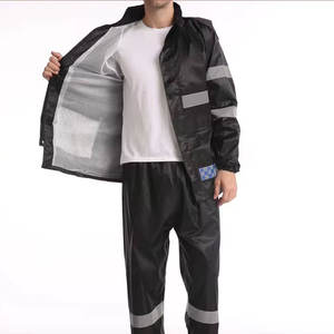 Salut Vis 100% Polyester thermique tricot tissu trafic réfléchissant sécurité manteau de pluie Construction travail veste hommes combinaison de pluie - Product Image 6