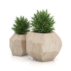 Jarrón de Flores Hecho a Mano de Madera de Mango Ecológico y Moderno TQC, Decoración de Mesa de Tamaño Pequeño para Navidad - Product Image 1