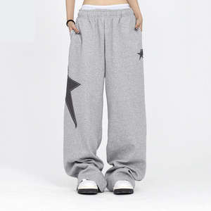 Women Elastic Waist Baggy Sweatpants Mid Waist Loose Fit Breathable Windproof <b>Thermal</b> Cotton Wide Leg Casual Streetwear Winter - Product Image 5