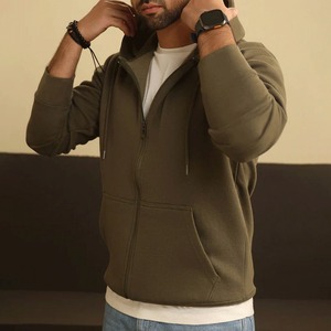 Sudadera con capucha estilo cremallera para hombre de la mejor calidad 100% algodón invierno Top Streetwear fabricado Pakistán precio razonable con capucha - Product Image 5