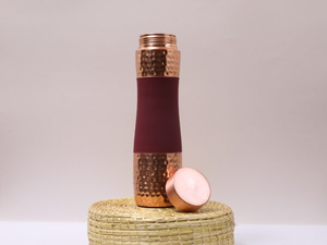 ขวดทองแดงทำด้วยมือทรงโบราณของชาวอินเดียนแดงนำกลับมาใช้ใหม่1000มล. เป็นมิตรต่อสิ่งแวดล้อมภูมิคุ้มกัน99.1% ฝากีฬาบูสเตอร์ - Product Image 3