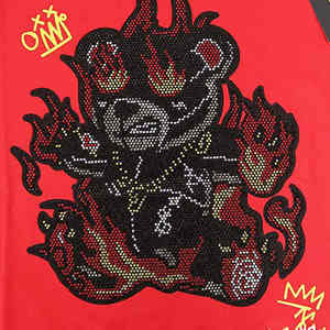 เสื้อยืดผู้ชายประดับเพชรเทียม ขายส่ง เสื้อยืดแขนสั้นคุณภาพสูง คอกลม สำหรับผู้ชาย ผลิตจากโรงงาน รับผลิตแบบ OEM - Product Image 3