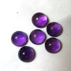 Cabujón de amatista Africana redonda Natural de 8mm, piedra de cristal suelta para fabricación de joyas, certificado IGI - Product Image 3