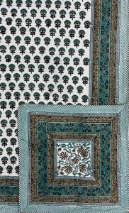 100% coton bloc de main imprimé lit simple Dohar artisanal fait à la main traditionnel fabriqué à la main 100% coton réversible Dohar - Product Image 5