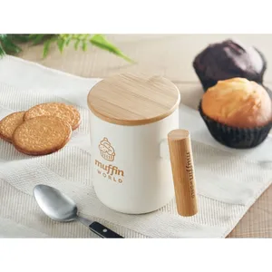 MAJEST <b>Personalized</b> Bamboo Mug Porcelain Ceramic <b>Cups</b> with Unique Merchandising Features - Product Image 3
