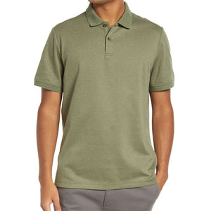 Lona de Alta Calidad para Camisas de Hombre, Diseño Sólido, Transpirable, Tallas Grandes, Cómoda, con Logotipo Personalizado - Product Image 1