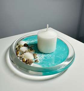 Natural Resin <b>Wood</b> <b>Candlestick</b> Holder Modern Handmade Customized Shape Candle Stand for Tealight Pillar Candles Home Decoration - Product Image 3