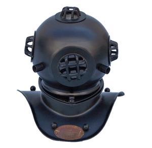 Casco de buceo náutico decorativo para el hogar, en stock, escultura de casco de buceador antiguo de metal, miniatura de buceo. - Product Image 2