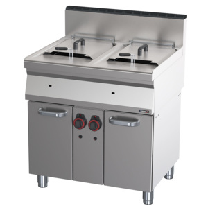 Friteuse électrique 80 L avec 2 compartiments de 15 L, friteuse à gaz - Product Image 1