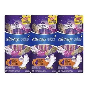 Always Radiant Feminine <b>Pads</b> with Flexfoam for Women Soft Clean Feel Long Protection Bulk Pack Cheap Sale Price - Product Image 6