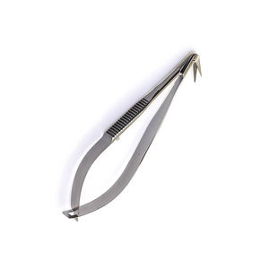 Micro tijeras en ángulo Premium de 125mm, cuchillas finas afiladas con mango plano, diseño curvo de acero inoxidable de SurgiRight Instruments - Product Image 2