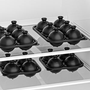 Moule à glaçons en silicone à 6 cavités, durable et facile à nettoyer, pour whisky et cocktails, diamètre 5,5 cm, avec entonnoir intégré - Product Image 6