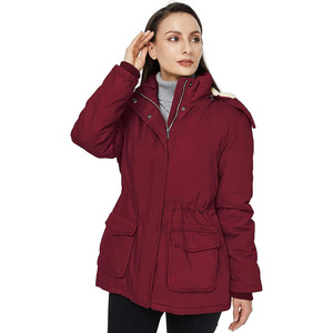 Chaqueta Acolchada Holgada de Invierno para Mujer, Cuello Alto, con Capucha, Tejido de Secado Rápido, Transpirable, Cálida y Natural, Estilo Urbano - Product Image 4